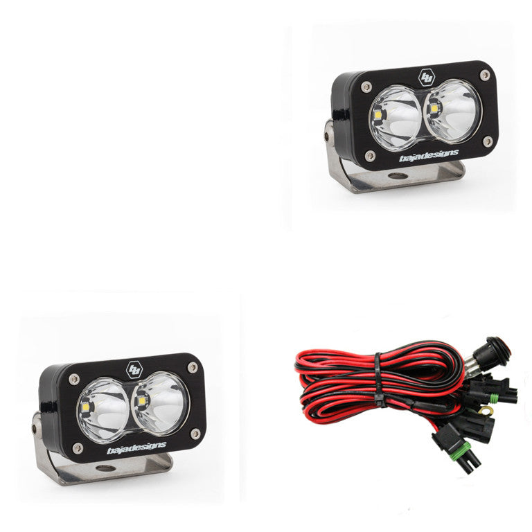 S2 Pro Black LED Auxiliary Light Pod Pair