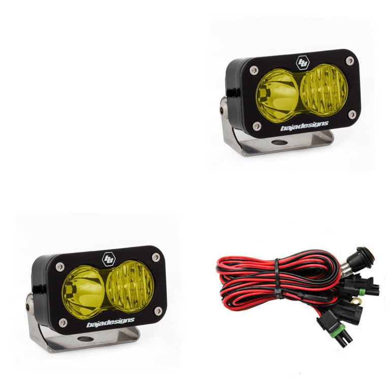 S2 Pro Black LED Auxiliary Light Pod Pair