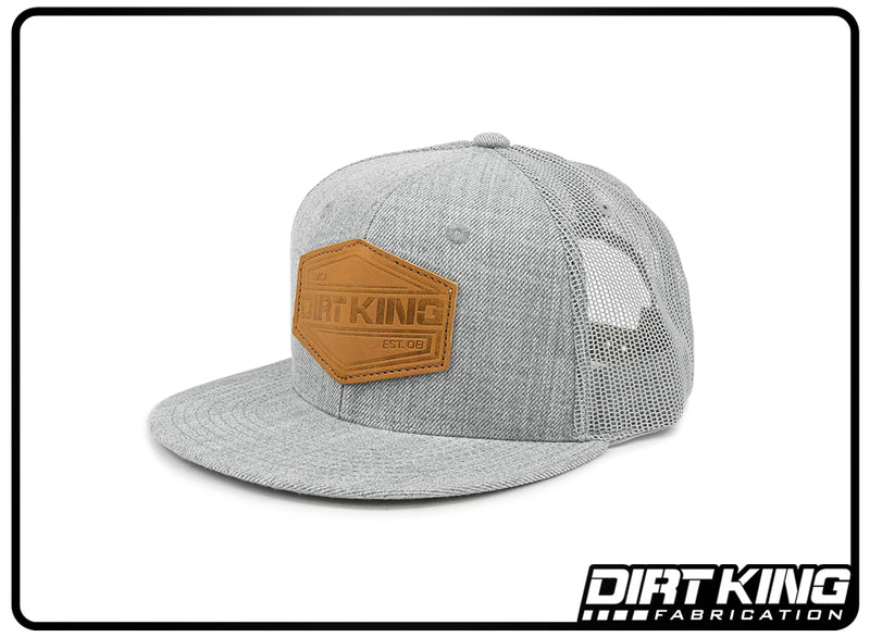 Mesh Snapback Hat With Leather Hex Patch