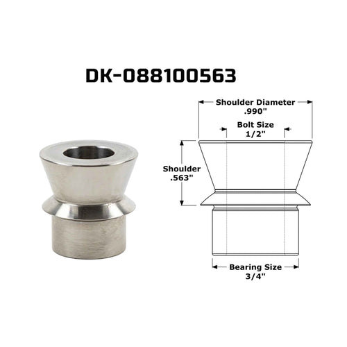 416 SS HARDENED High Misalignment Spacer For 3/4 In To 1/2 In - Ballistic Fabrication - Foto 4