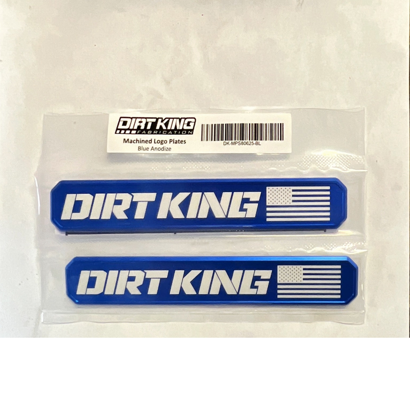 Blue Lower Arm Machined Logo Plates - Clearance