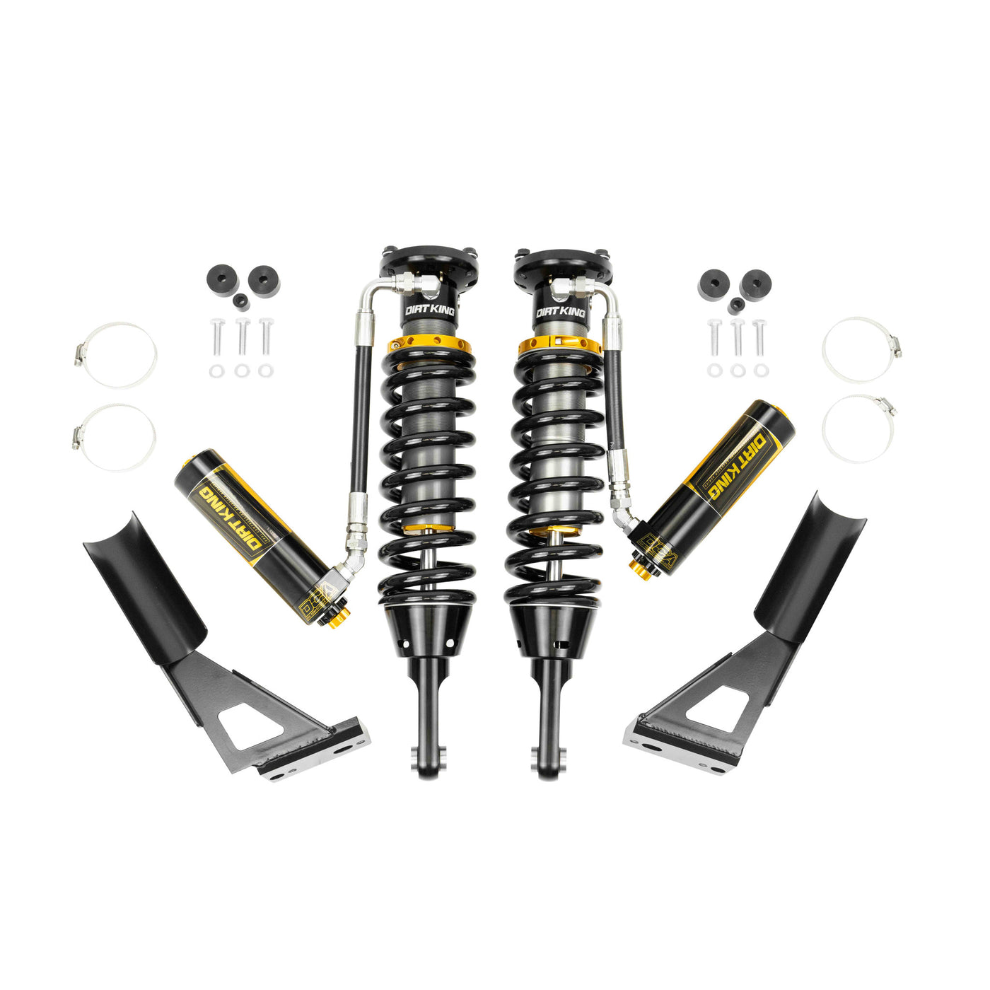 Dirt King Fabrication 2.5 Coilovers w/ DCA Remote Reservoir — GX470 Front