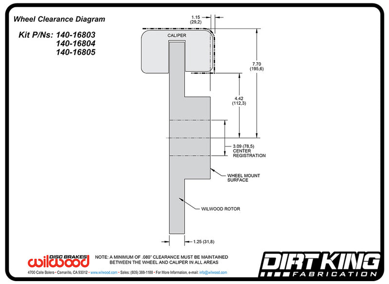 Wilwood AERO6-DM Front Brake Kit For GM 1500