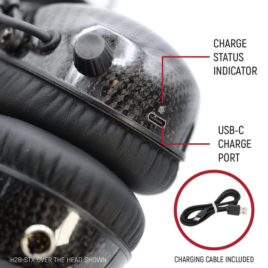 AlphaBass Carbon Fiber Stereo Headset with Bass Boost and Volume Control (OTH and BTH)