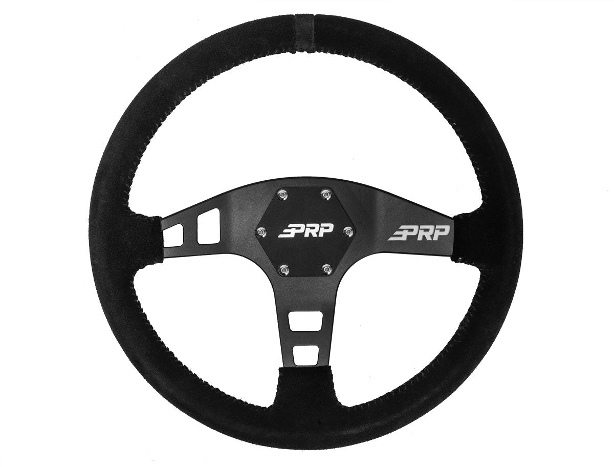 PRP Flat Suede Steering Wheel | Black