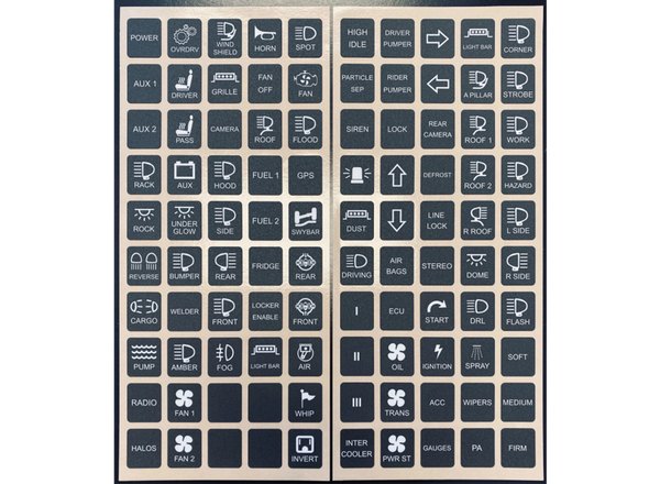 VLK-12 Switch Panel legends